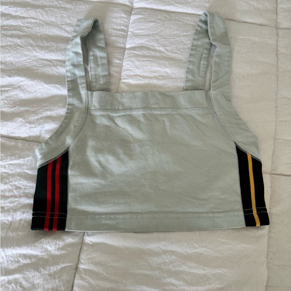 URBAN OUTFITTERS square neck wide strap cropped tank top